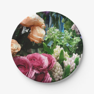 Spring Flowers Paper Plate