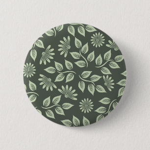 Spring Flowers Pattern Button