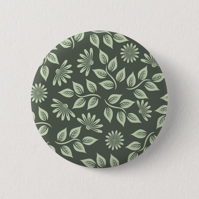Spring Flowers Pattern Button (Front)