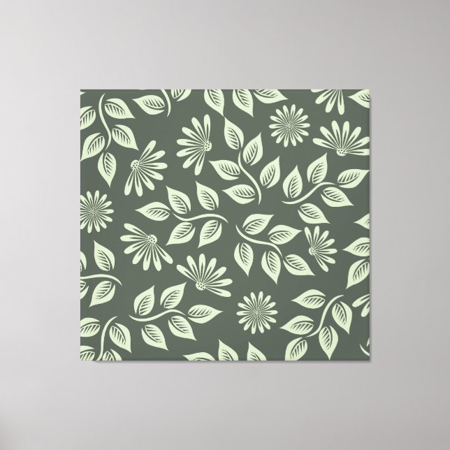 Spring Flowers Pattern Canvas Print (Front)
