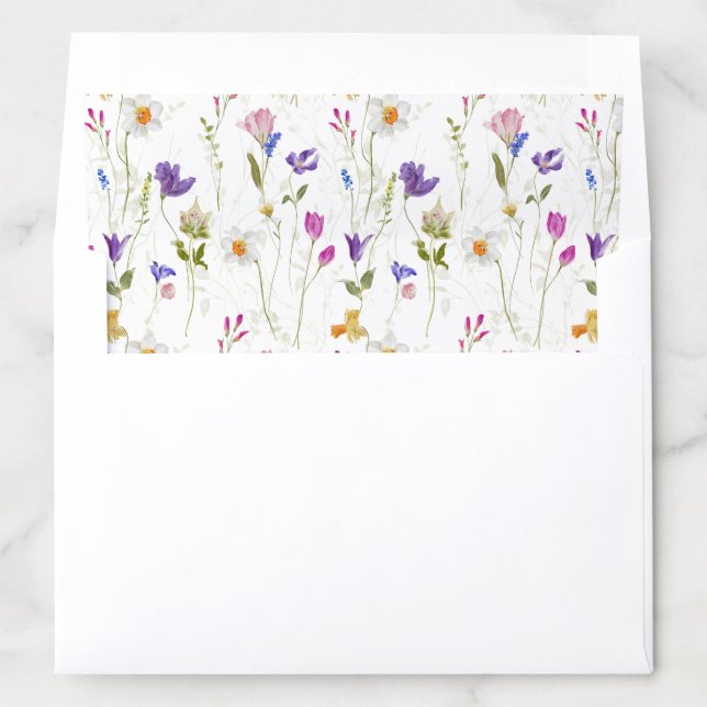 Spring Flowers Pattern Envelope Liner (In Envelope)
