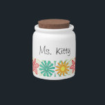 Spring Flowers Pet Treat Jar<br><div class="desc">Keep your pets treat fresh in this cute treat jar! Cute country flowers pet treat jar. Add your pets name to personalize.</div>
