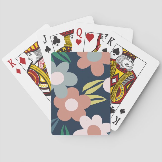 Spring flowers poker cards (Back)