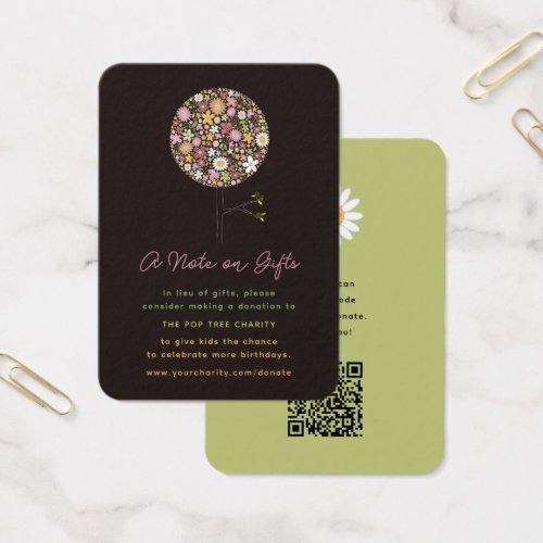 Spring Flowers Pop Tree Mini Save-the-Date Business Card Templates