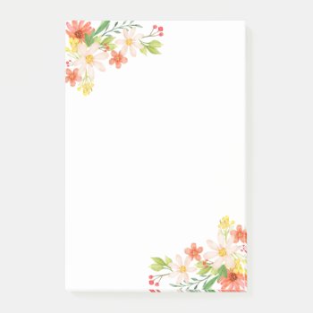 Spring Flowers Post-it Notes by byDania at Zazzle