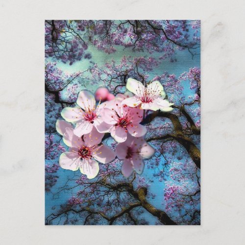 Spring flowers postcard
