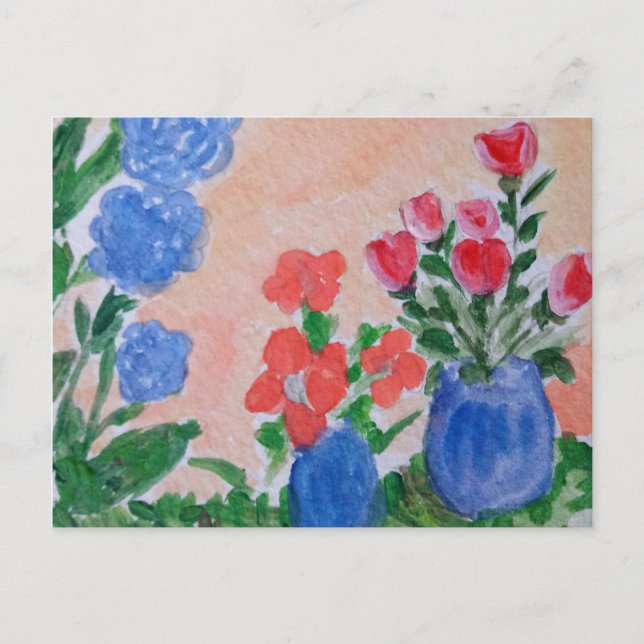 Spring Flowers Postcard (Front)