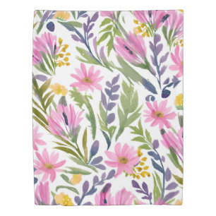 Spring Flowers   Pretty Pastel Floral Watercolor Duvet Cover