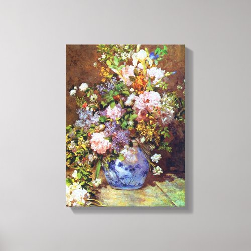 Spring Flowers Renoir Fine Art Canvas Print
