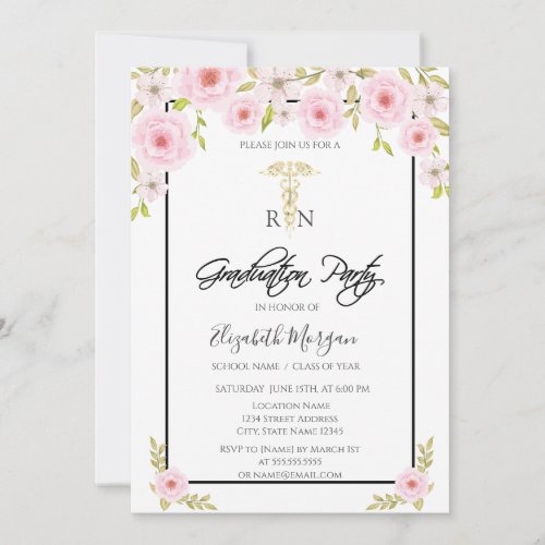 Spring Flowers RN Nurse Graduation Party 