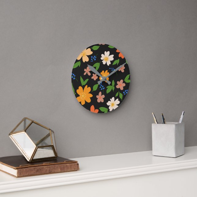 Spring flowers round clock (Office)