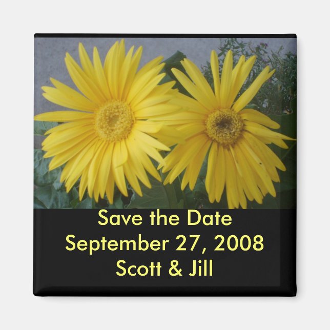 Spring Flowers "Save the Date" Magnet (Front)