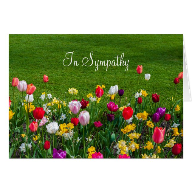 Spring flowers sentiments cards (Front Horizontal)