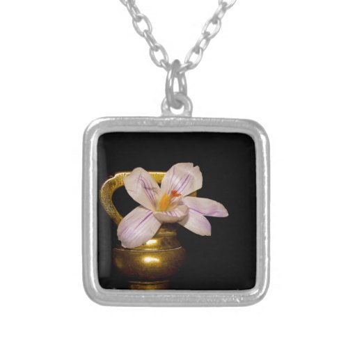 Spring Flowers Silver Plated Necklace