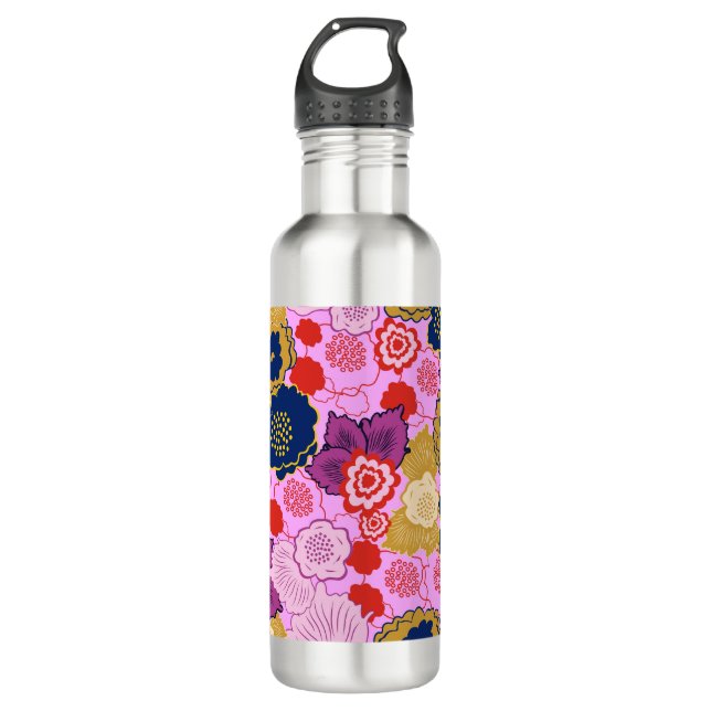 Spring Flowers Stainless Steel Water Bottle (Front)