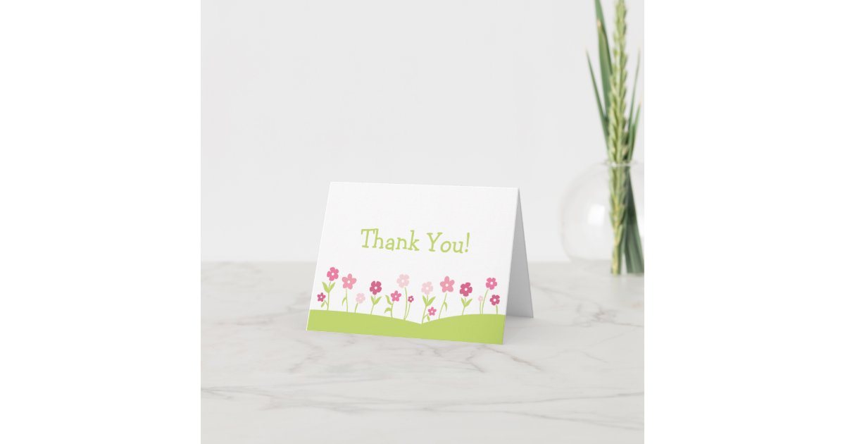 Spring Flowers Thank You Card | Zazzle