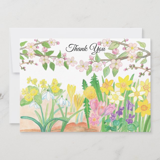 Spring Flowers that Radiate Joy Custom Text Invitation (Front)