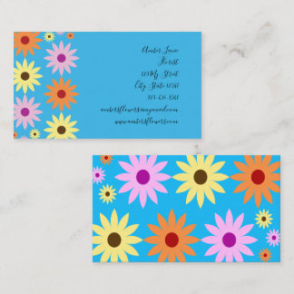 Spring Flowers Theme Business Card