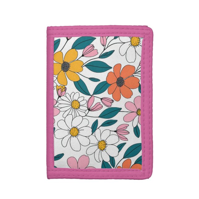 Spring Flowers Trifold Wallet (Front Vertical)