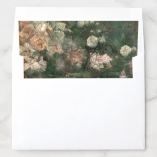 Spring Flowers, Vintage Fine art, wedding Envelope Liner