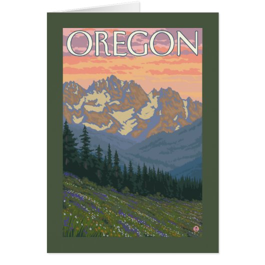 Spring Flowers- Vintage Travel Poster Cards (Front)