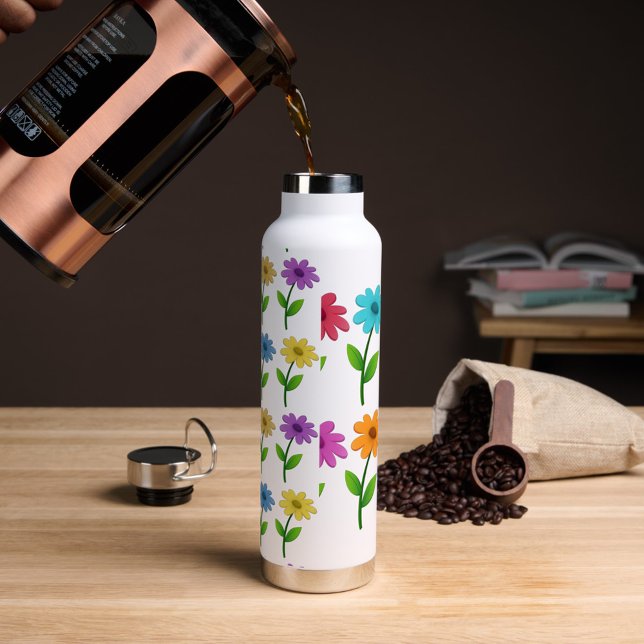 Spring Flowers Water Bottle (Flower Art Water Bottle Decorated for Springtime!)
