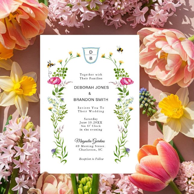 Spring flowers Wedding Invitation (Creator Uploaded)