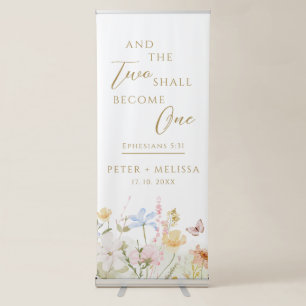Spring Flowers Wildflowers Elegant Wedding Banner