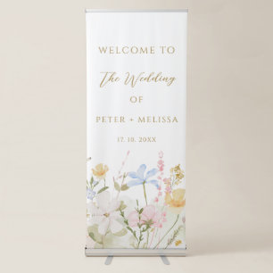 Spring Flowers Wildflowers Welcome Wedding Sign