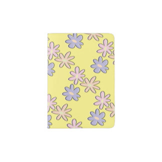 Spring Flowers Yellow Passport Holder