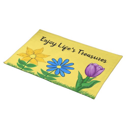 Spring Flowers Yellow Placemat