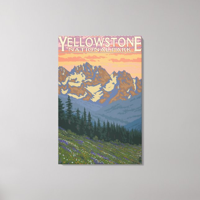 Spring Flowers - Yellowstone National Park Canvas Print (Front)