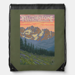Spring Flowers - Yellowstone National Park Drawstring Bag