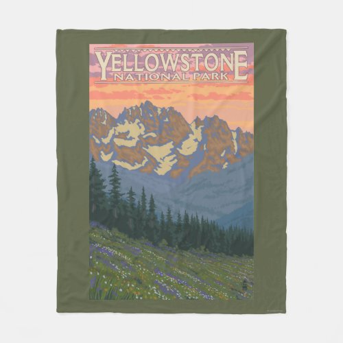 Spring Flowers _ Yellowstone National Park Fleece Blanket