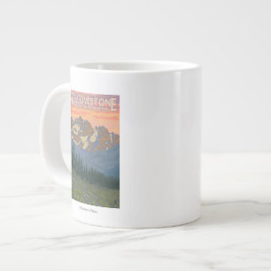 Spring Flowers - Yellowstone National Park Giant Coffee Mug