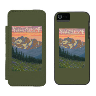 Spring Flowers - Yellowstone National Park Wallet Case For iPhone SE/5/5s