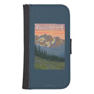 Spring Flowers - Yellowstone National Park Wallet Phone Case For Samsung Galaxy S4