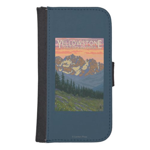 Spring Flowers _ Yellowstone National Park Wallet Phone Case For Samsung Galaxy S4