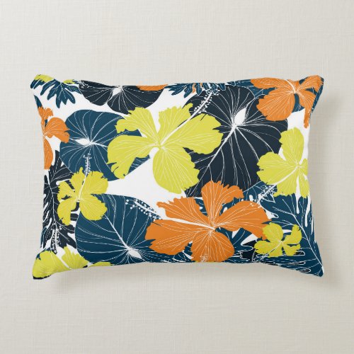 Spring Flowery Vintage Floral Texture Accent Pillow