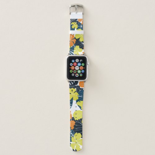 Spring Flowery Vintage Floral Texture Apple Watch Band
