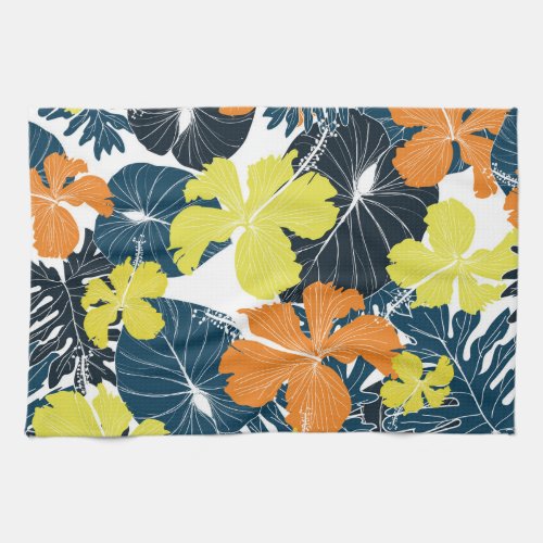 Spring Flowery Vintage Floral Texture Kitchen Towel