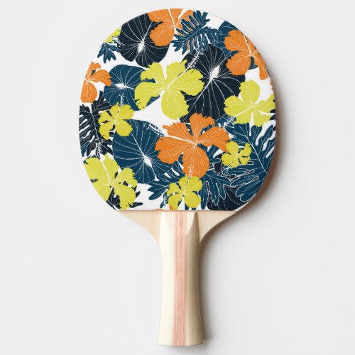 Spring Flowery Vintage Floral Texture Ping Pong Paddle