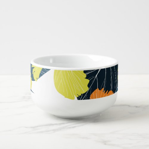 Spring Flowery Vintage Floral Texture Soup Mug