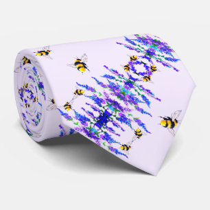 Spring Flying Bees Neck Tie