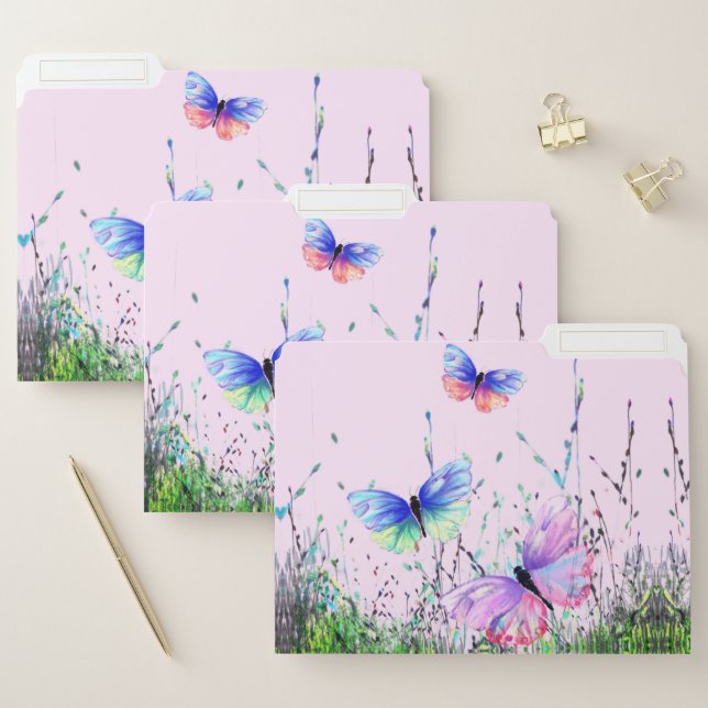 Spring Flying Butterflies File Folder (Set)