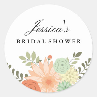 Spring Foliage Bridal Shower Sticker