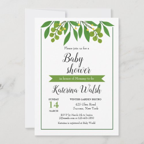 Spring Foliage Invitation