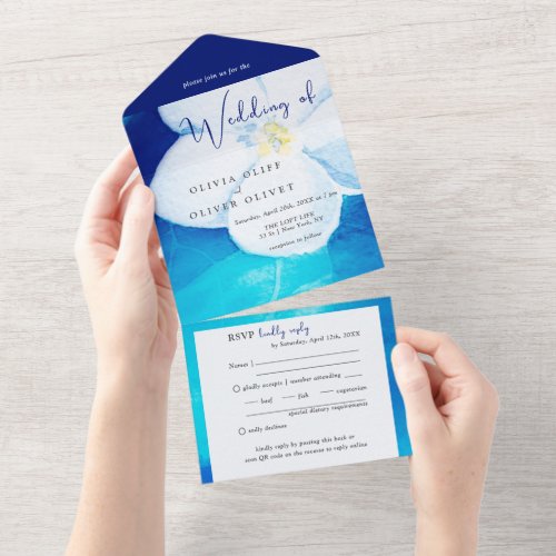 Spring Fondness Wedding All In One Invitation