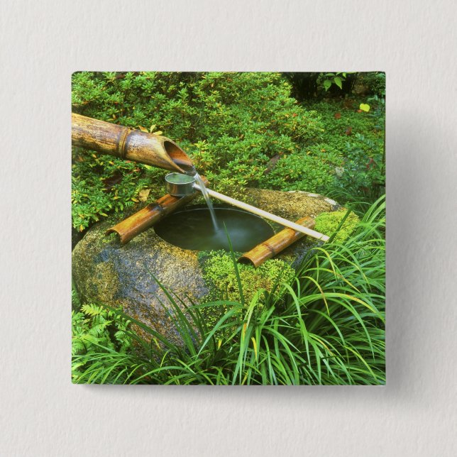 Spring for Tea Ceremony, Sanzen-in Temple, Button (Front)