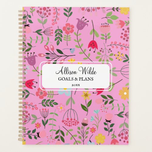 Spring for Wildflowers Floral Pattern on Lavender Planner